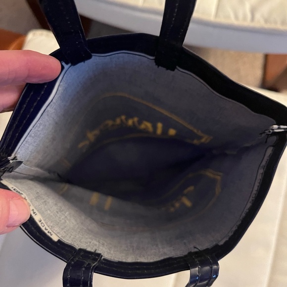 Harrods “London” Iconic Midnight Blue Shopper with Gold Accents 9x12 - Picture 3 of 5